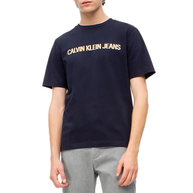 Calvin Klein Navy Embroidery Logo T-Shirt