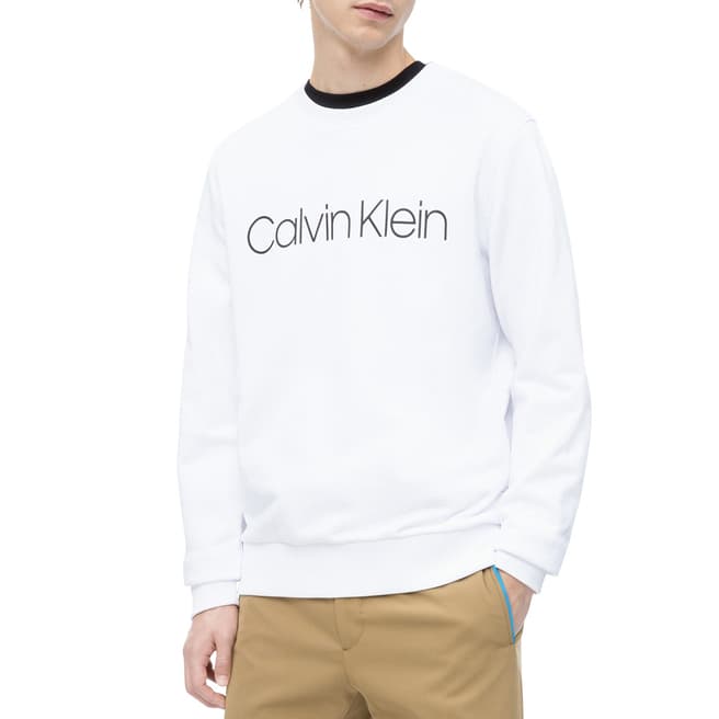 Calvin Klein White Logo Sweatshirt