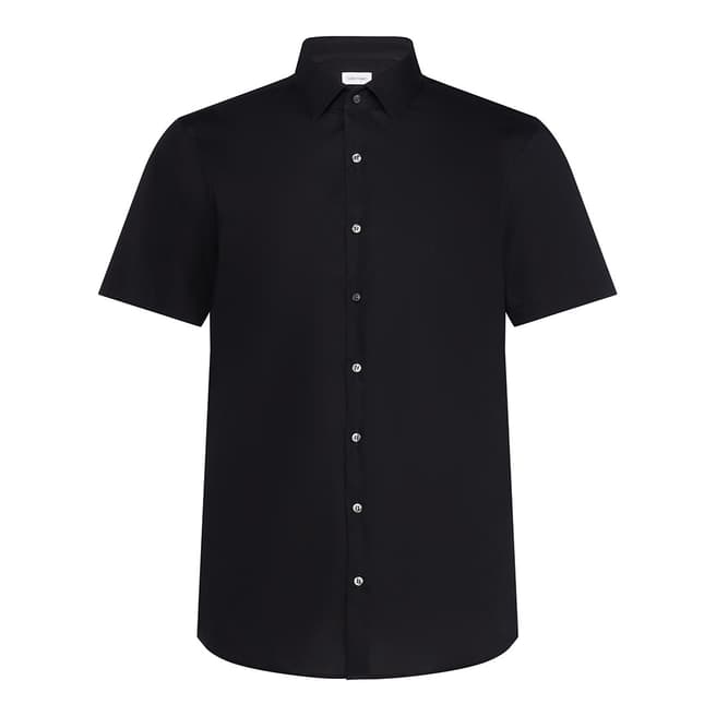 Calvin Klein Black Slim Stretch Short Sleeve Shirt