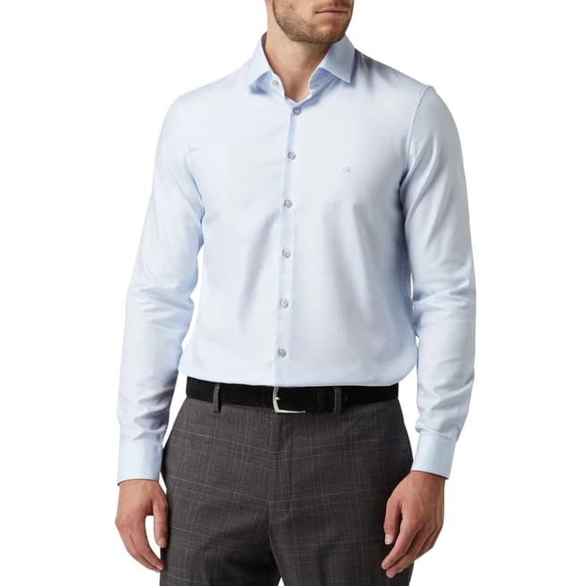 Calvin Klein Blue Structured Slim Shirt