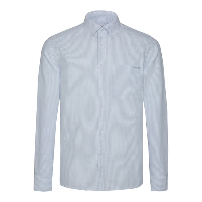 Calvin Klein Blue Stripe Oxford Shirt
