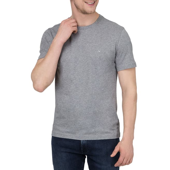 Calvin Klein Grey Logo Embroidery T-Shirt