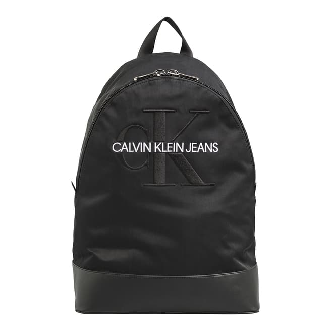 Calvin Klein Black Monogram Nylon Backpack