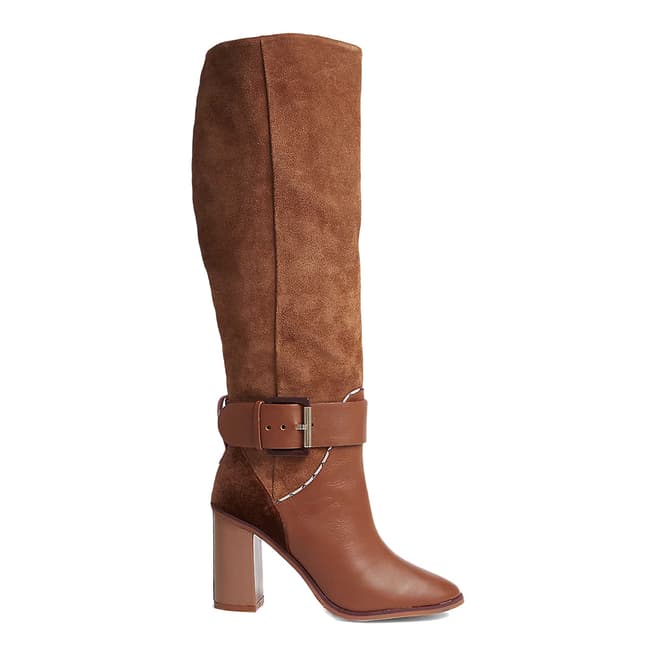 Ted Baker Tan Thatia Knee High Suede Boots