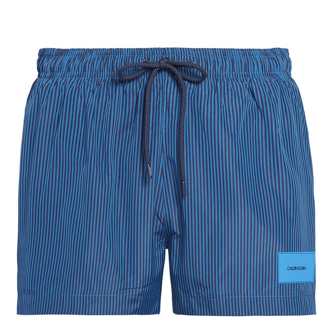 Calvin Klein Blue Shadow/Imperial Blue Stripe Core Stripe-S Short Drawstring