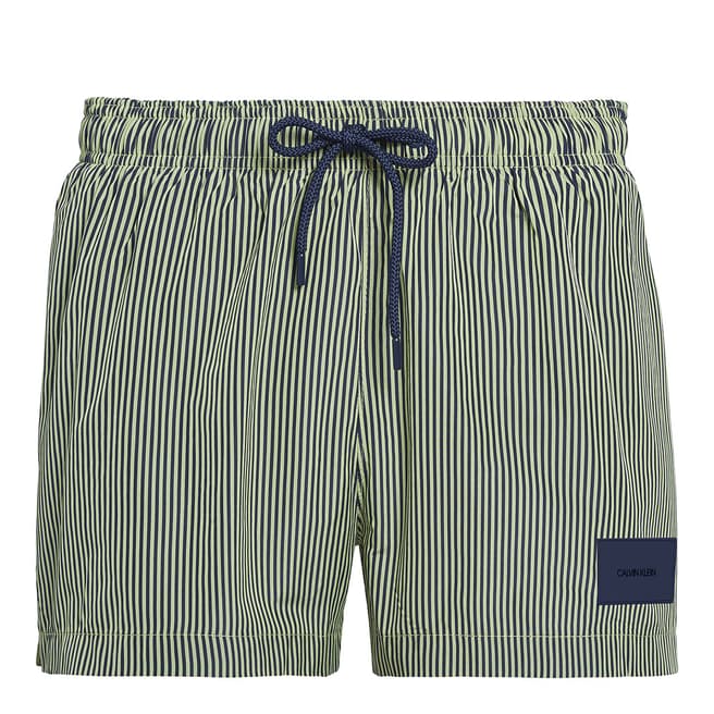 Calvin Klein Blue Shadow/Sharp Green Stripe Core Stripe-S Short Drawstring