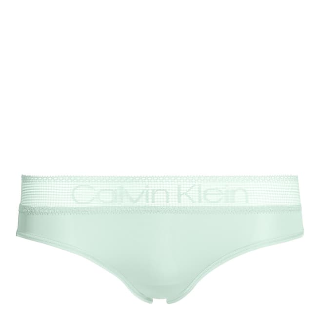 Calvin Klein Elysian Green Logo Lace Bikini Panties