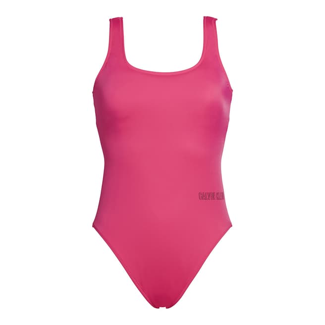 Calvin Klein Beetroot Purple Intense Power 2.0-S Scoop Back Swimsuit