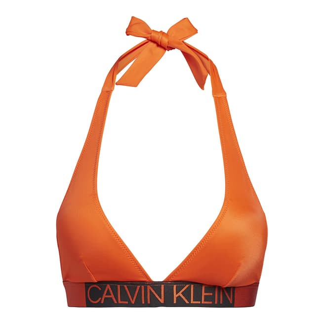 Calvin Klein Mandarin Red Core Icon-S Plunge Bra