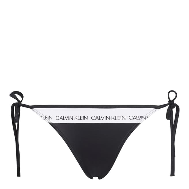 Calvin Klein Black Ck Logo-S String