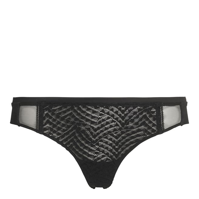 Calvin Klein Black Pf Geo Lace Thong