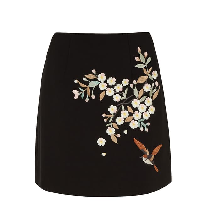 Ted Baker Black Graceful Mini Skirt