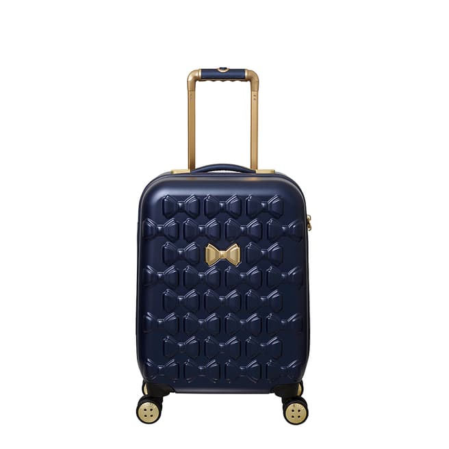 Ted Baker Navy Small Beau 4 Wheel Suitcase