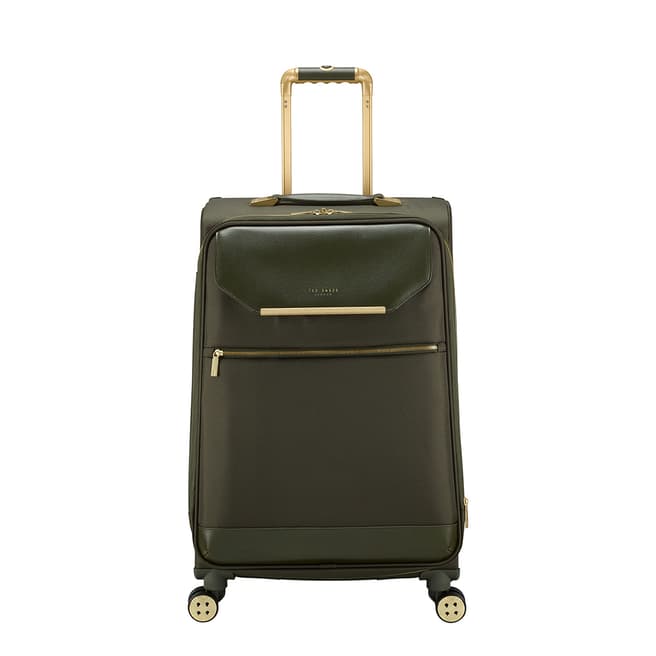 Ted Baker Olive Medium Albany 4 Wheel Suitcase