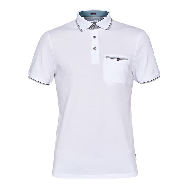 Ted Baker White Doma Knit Polo