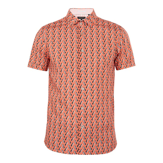 Ted Baker Coral Pineles Pineapple Printed Shirt 