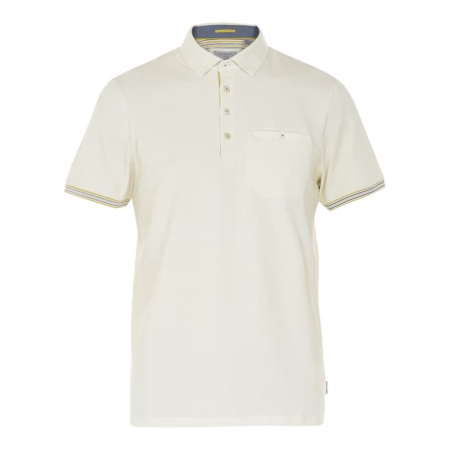 Ted Baker Yellow Lemsher All Over Mini Geo Polo Top