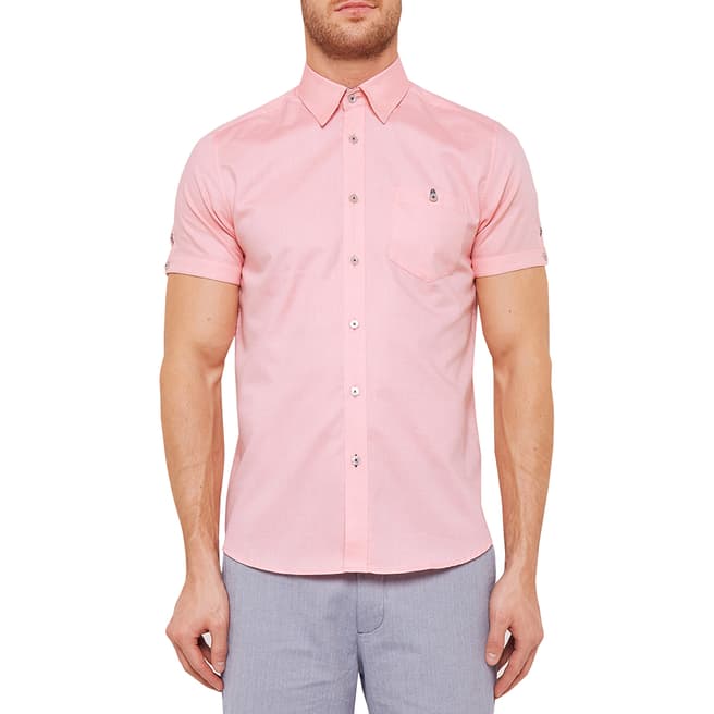 Ted Baker Pink Wooey Mini Textured Shirt