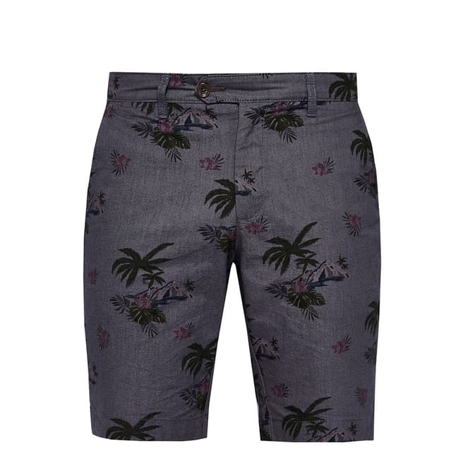 Ted Baker Charcoal Tropis Tropical Printed Short