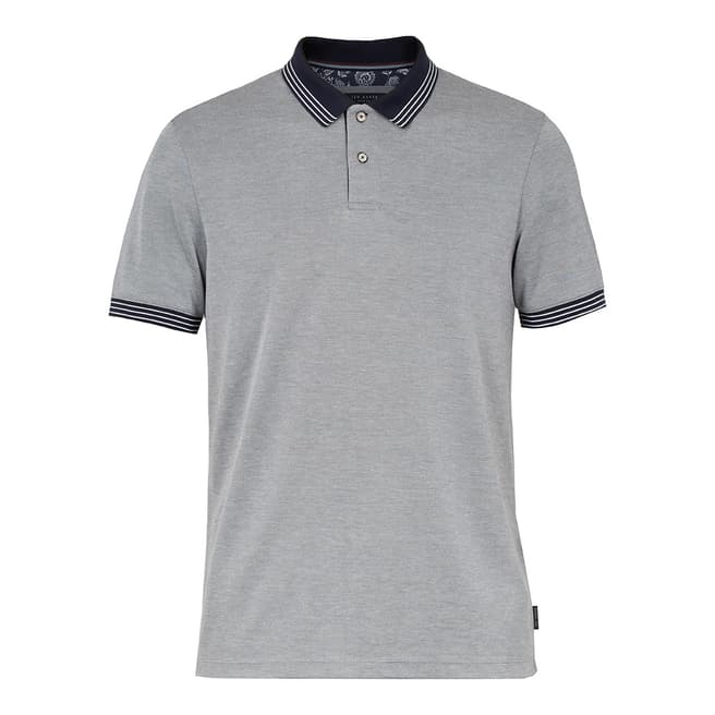 Ted Baker Navy Rings Soft Touch Polo Top