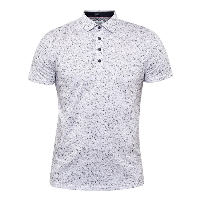Ted Baker ught Grey Rovein Printed Nep Polo Top