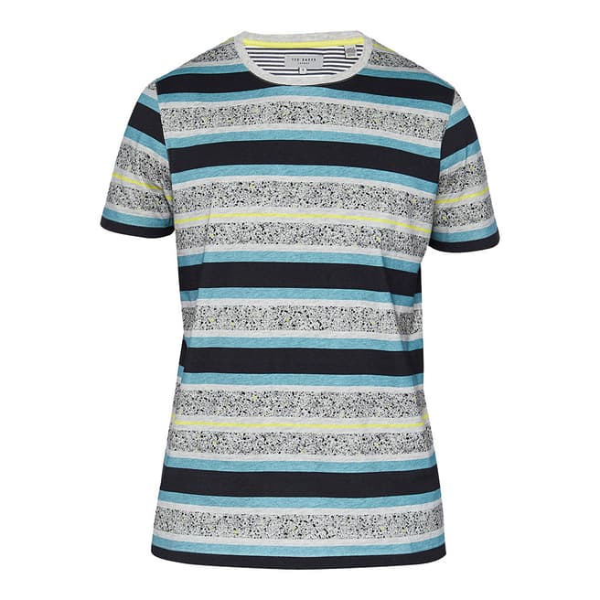 Ted Baker Blue Ibizan Large Stripe Print T-Shirt