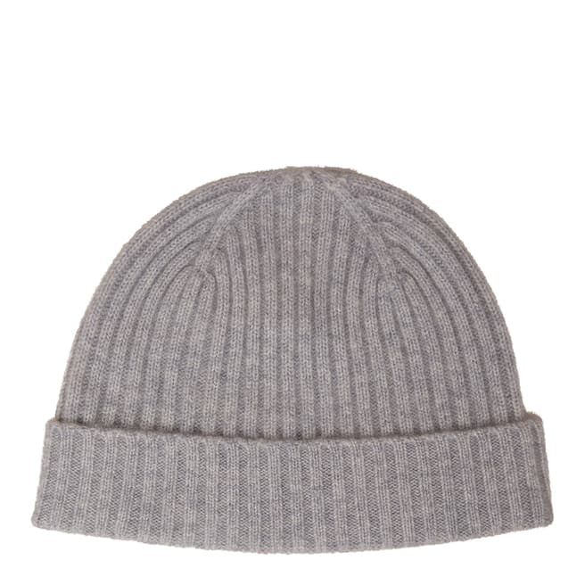 N°· Eleven Grey Cashmere Ribbed Beanie