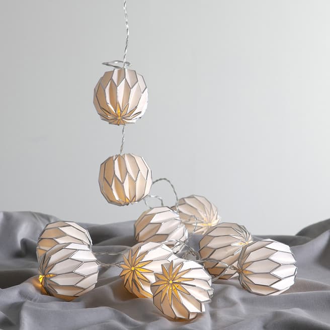 Lighting Editions White/Silver Origam String Lights