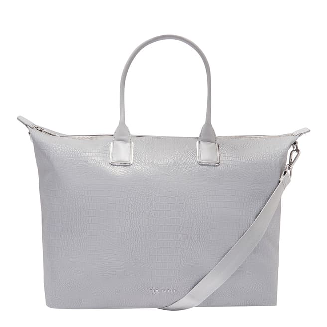 Ted Baker Silver Reflective Large Nylon Tote