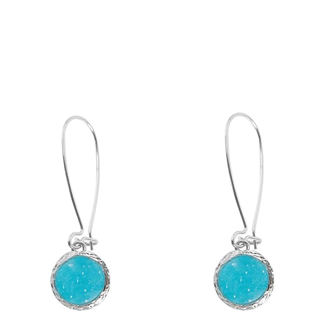 Liv Oliver Silver Turquoise Drop Earrings