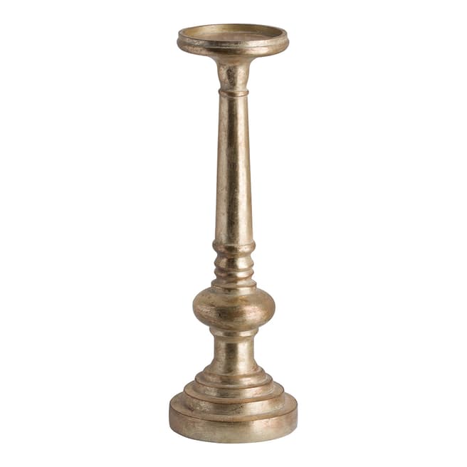 Hill Interiors Antique Brass Effect Tall Candle Holder