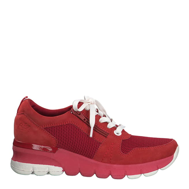 Jana Red Leather Sneakers