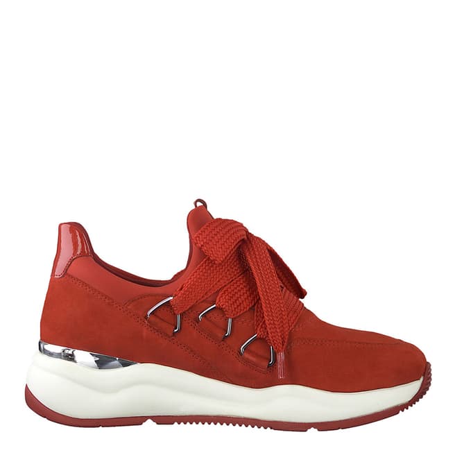 Jana Red Sporty Lace Up Sneakers