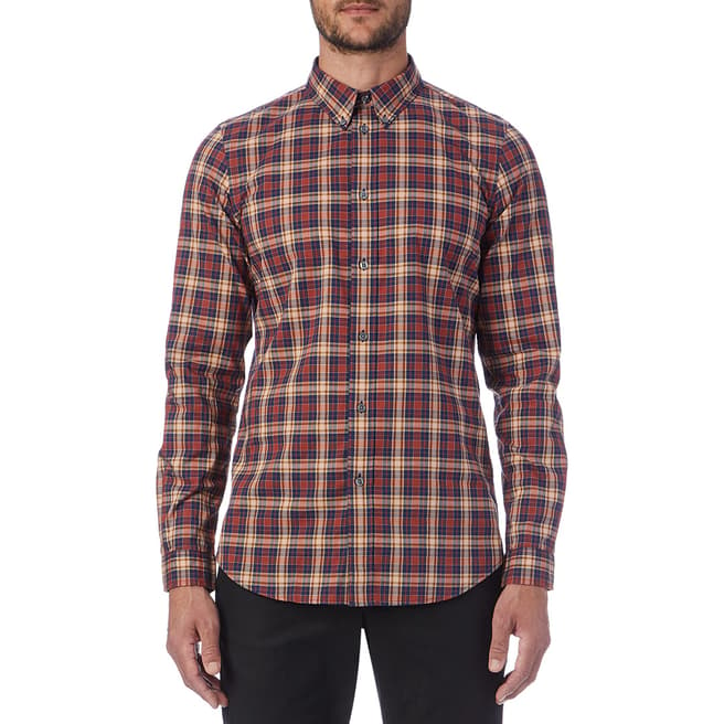 PAUL SMITH Red/Beige Check Tailored Shirt
