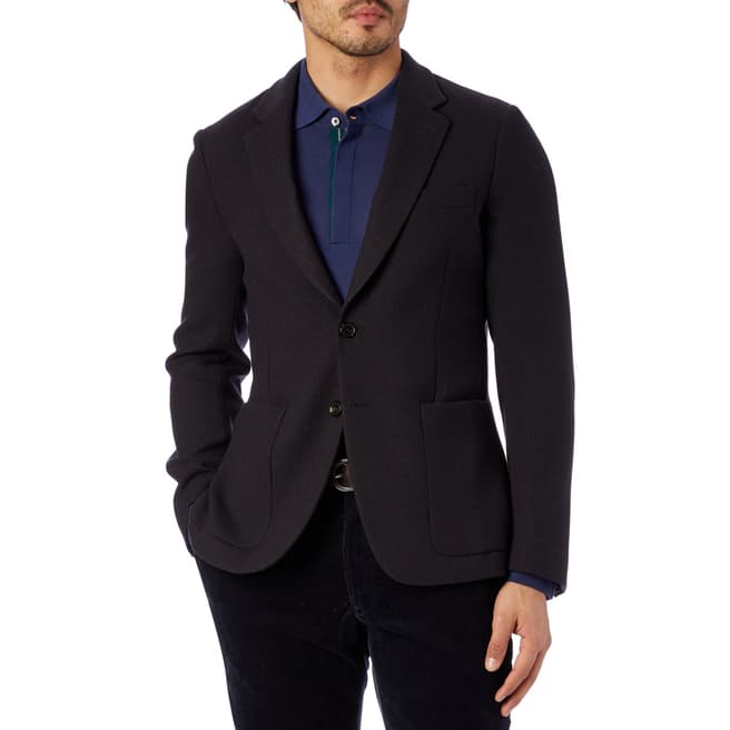 PAUL SMITH Black Tailored Fit Wool Suit Jacket
