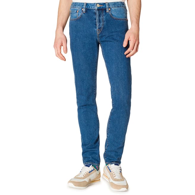 PAUL SMITH Blue Patch Standard Slim Jeans