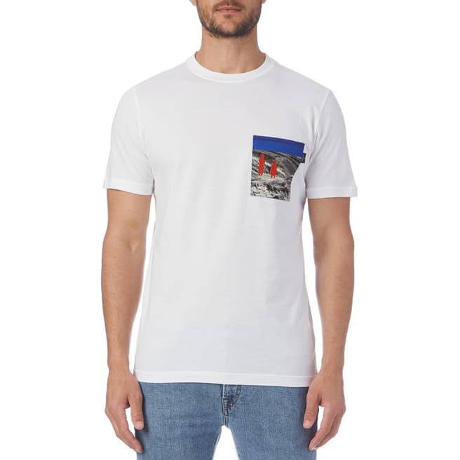 PAUL SMITH White Pocket Print Regular T-Shirt