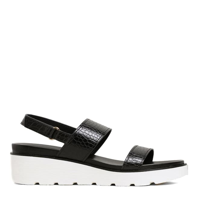 Aldo Black & White Springly Platform Sandals