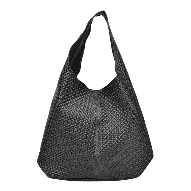 Mangotti Bags Black Leather Shoulder Bag