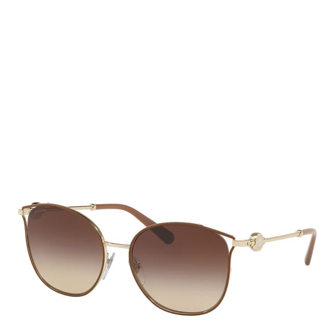 Bvlgari Women's Brown Sunglasses 55mm