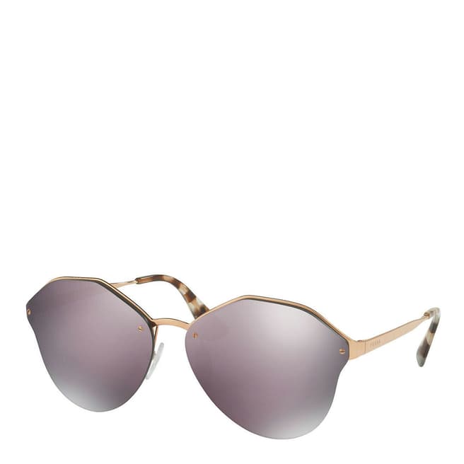 Prada Women's Gold/Purple Sunglasses 63mm