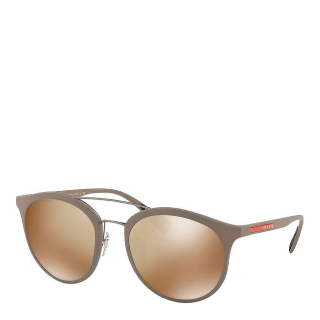 Prada Men's Gold/Beige Sunglasses 54mm 