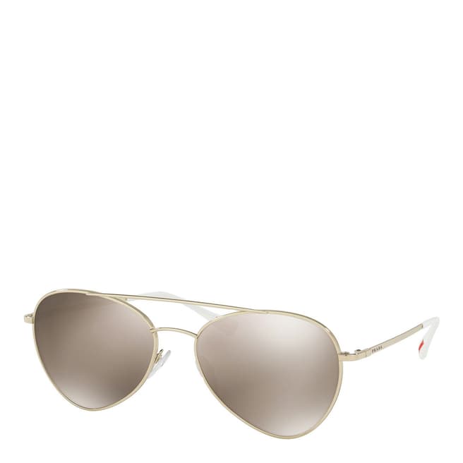 Prada Men's Gold Sunglasses 57mm 