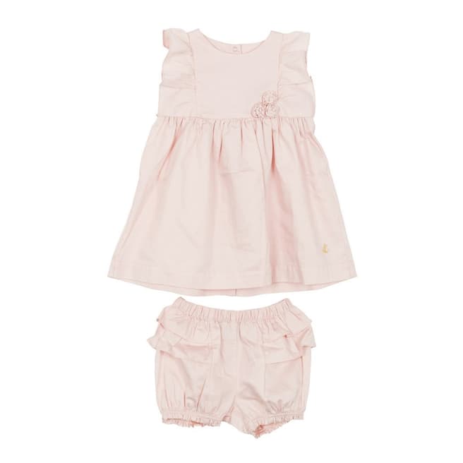 Petit Bateau Baby Girl's Pink Satin Dress