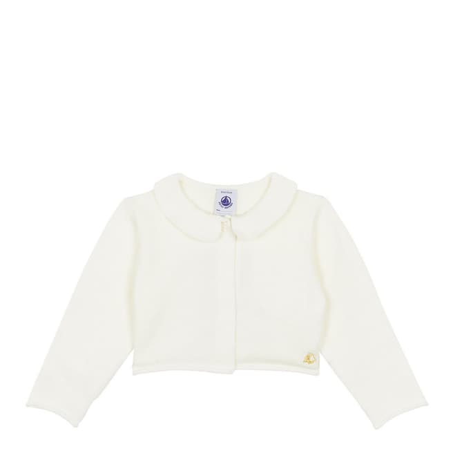 Petit Bateau Baby Girl's White  Bolero Jacket