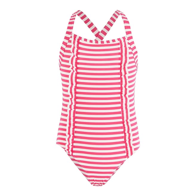 Petit Bateau Kid's Girl's Pink/White Swimsuit