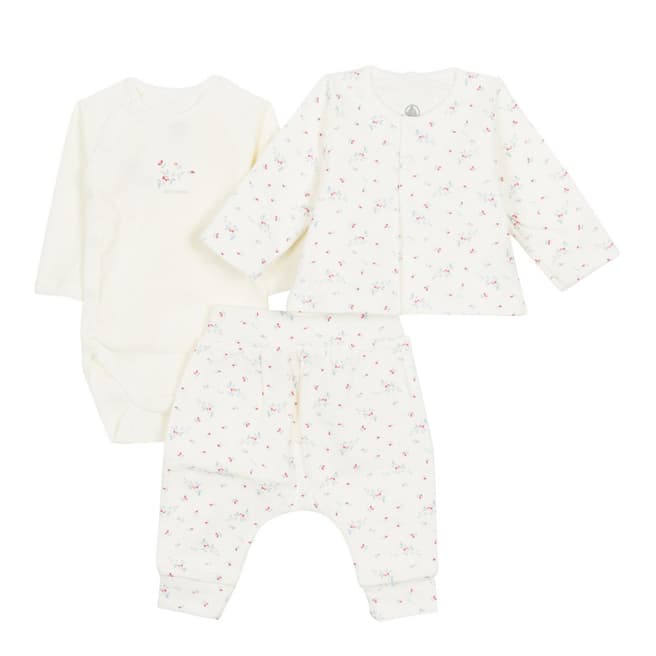 Petit Bateau Baby Unisex White Clothing Set
