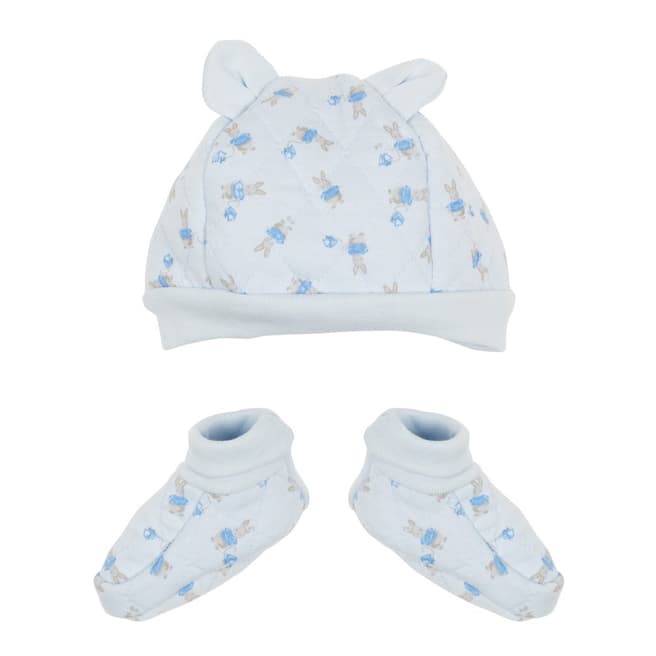 Petit Bateau Baby Boy's Blue Hat And Booties