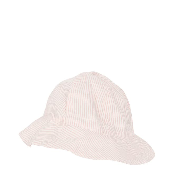 Petit Bateau Baby Girl's Pink Wide Brimmed Seersucker Hat
