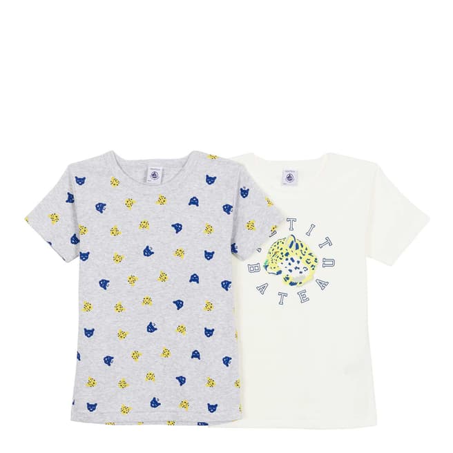 Petit Bateau Kid's Boy's White/Multi T Shirt Set